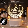 Lampe LED 3D Eid Mubarak,Ramadan