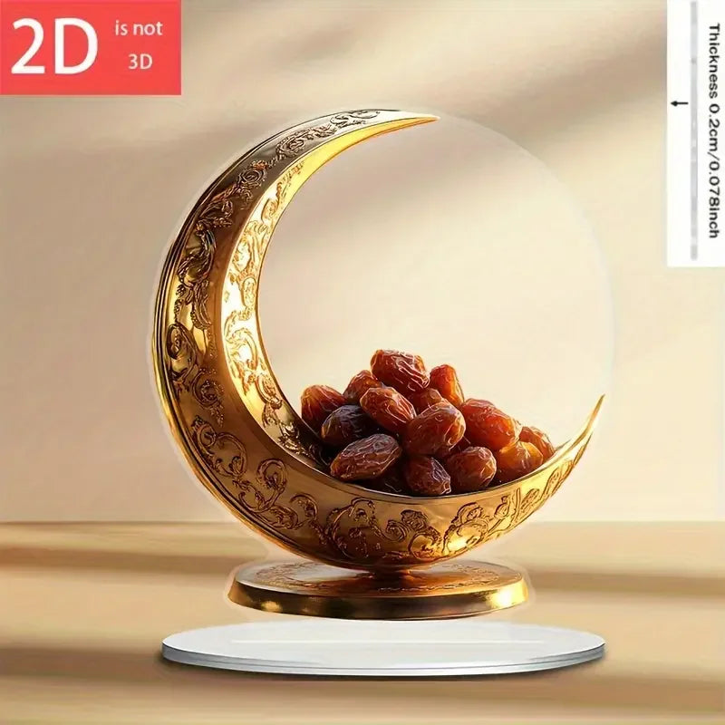 Ornement Lune Pleine 2D pour dattes