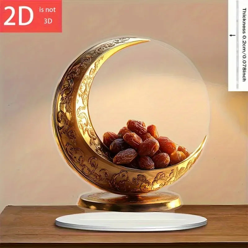 Ornement Lune Pleine 2D pour dattes