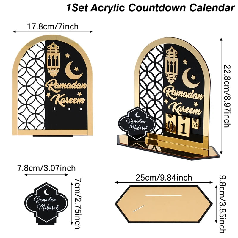 Calendrier Ramadan en Acrylique